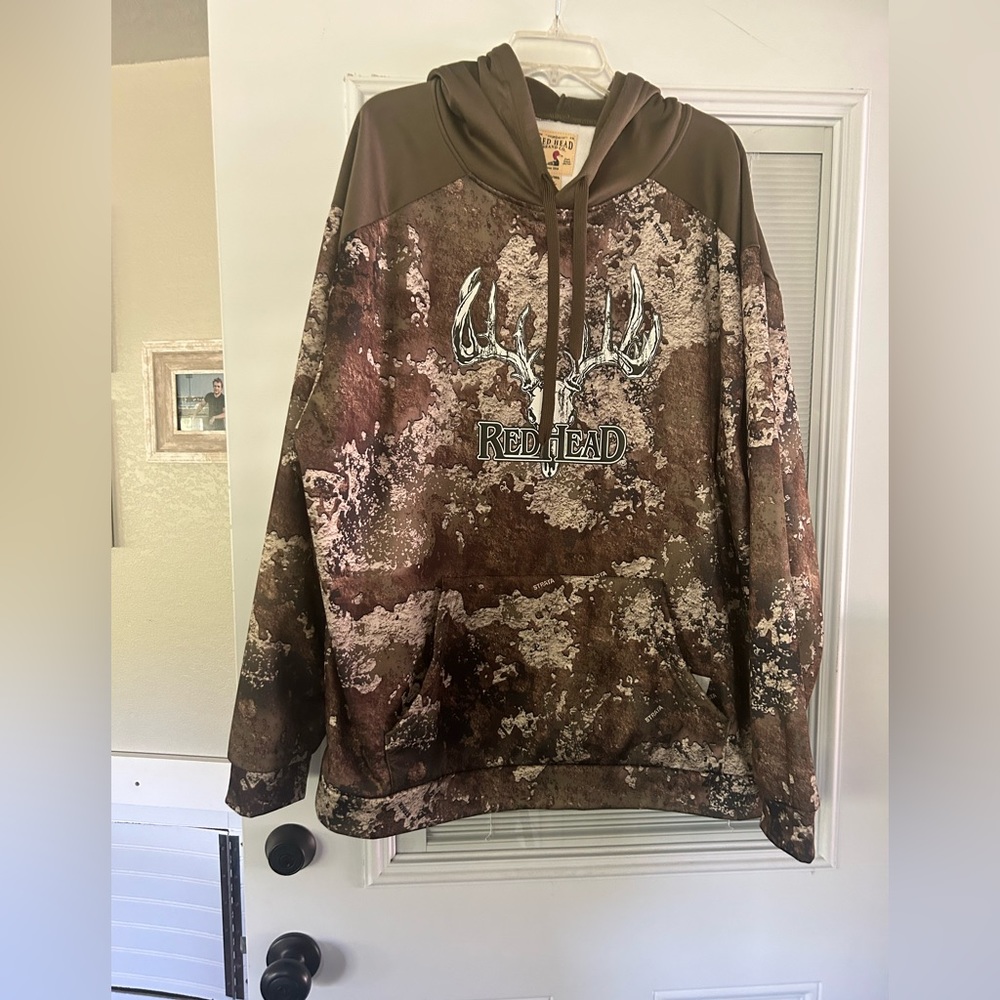 SWEATSHIRT MENS CAMO REDHEAD HOODED 3XLT